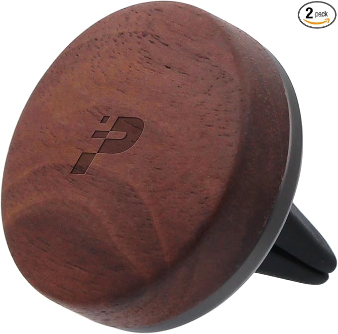 Wooden Car Air Freshener for Vent, Refillable Essential Oil Diffuser Clip, Long-Lasting Natural Scent, Sustainable Wood & Metal Luxury Auto Deodorizer -Pine scent - Bloomnest