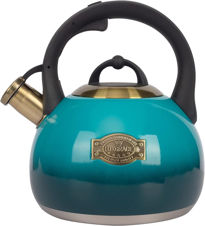 Tea Kettle Stovetop Whistling Kettle Teapot, Food Grade Stainless Steel Teakettle for Stove Top with Heat Proof Ergonomic Handle, 3.1 Quart Tea Pot - Bloomnest