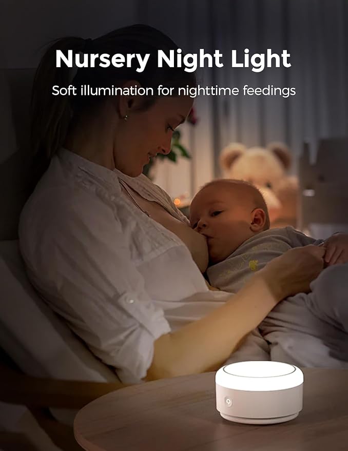 Momcozy Sound Machine for Baby | Portable White Noise Sound Machine for Sleep Rechargeable | 20 Sleep Sounds White Noise Machine with Nursery Night Light | Travel Sleep Sound Machine Battery Based - Bloomnest
