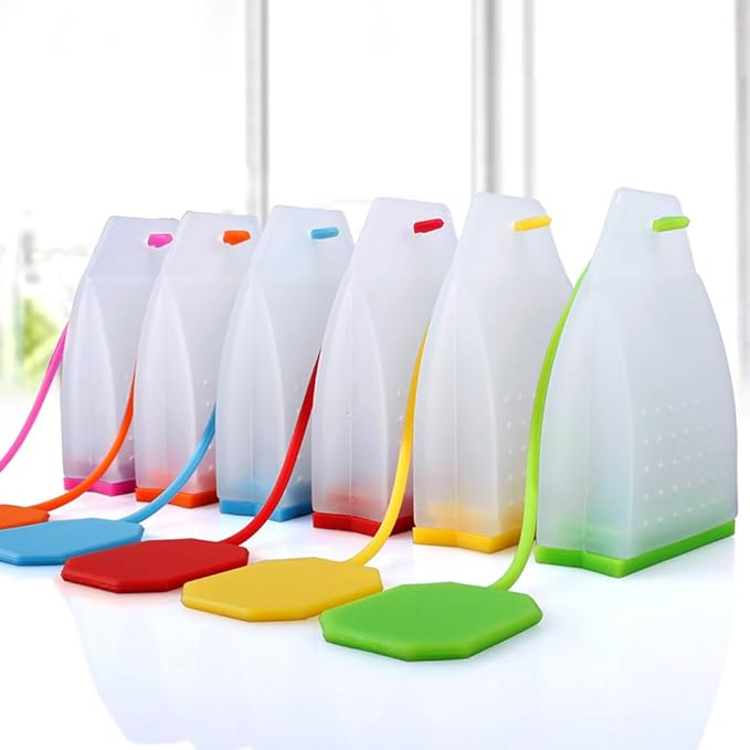 6 Pack Silicone Tea Infuser, FineGood Tea Bags Tea Infuser for Loose Tea Reusable Tea Filter Strainer - Bloomnest