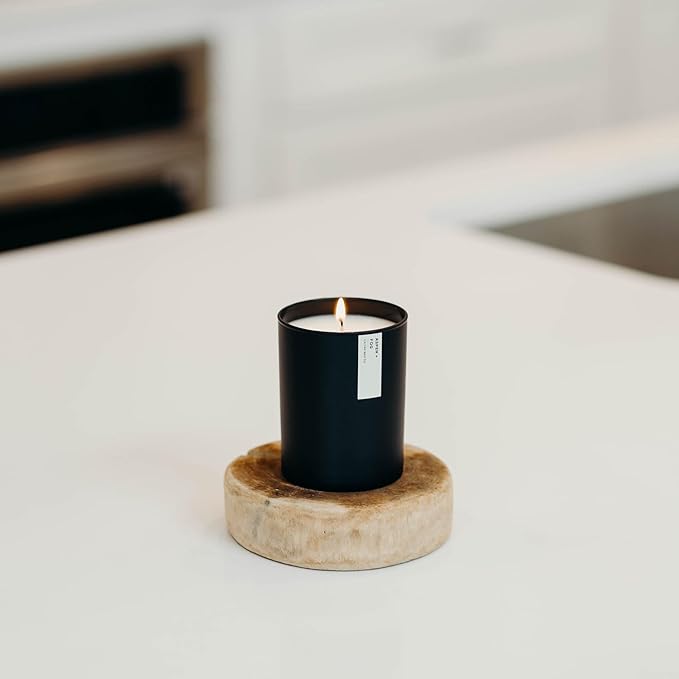 Calyan Wax Co. Aspen & Fog Scented Candle - 75 Hour Burn - Luxury Non Toxic Soy Wax Candles - Long Lasting Black Tumbler Jar Candle for Home - 10.2oz - Bloomnest