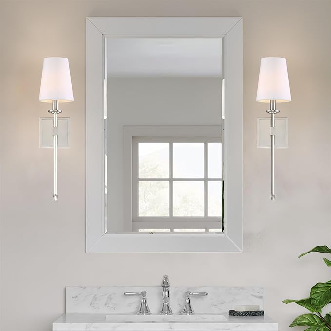 Kira Home Torche 20" Wall Sconce/Wall Light + Linen Shade, Brushed Nickel Finish - Bloomnest
