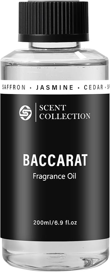Luxury Hotel Scent Baccarat Diffuser Oil Waterless Essential Aromatherapy for Cold Air & Car Diffusers – Long Lasting Refill for Large Room & Home - Signature Saffron Cedar(200ml/6.76Fl oz) - Bloomnest