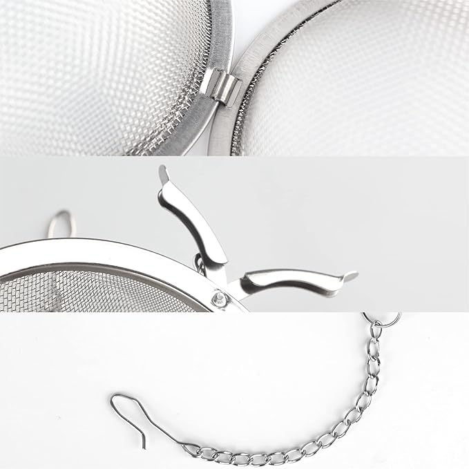 Fu Store 2pcs Stainless Steel Mesh Tea Ball 3.5 inches Tea Strainers Teas Infuser Strainer Filters for Teas - Bloomnest