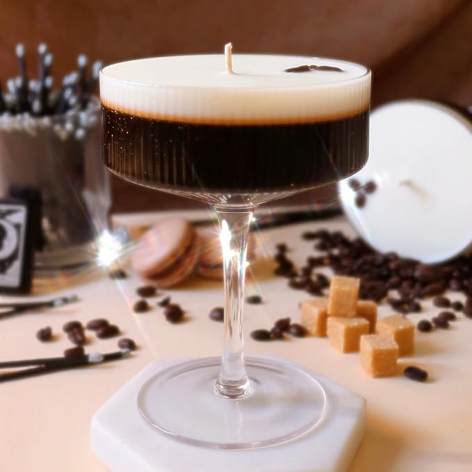 Espresso Martini Candle, 50+ Hour Long-Lasting Burn Handcrafted Decorative Candles for Home Scented, Coffee Bar Accessories & Decor, Birthday Candle Martini Party Decorations - Bloomnest