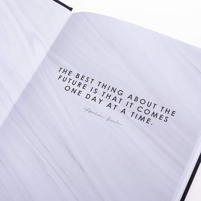 Graphique Self-Care Journal - Punch Today in the Face - 256 Pages - Weekly Quote & Daily Fill in Interiors - Hardbound Fabric Cover - Ribbon Marker (6" x 8") - Bloomnest