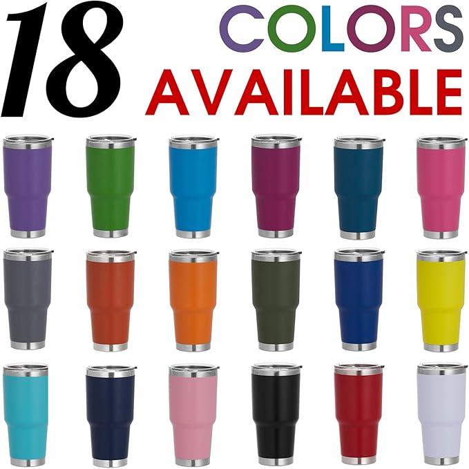 Personalized Tumbler - Laser Engraved with Name Logo,30oz Custom Travel Coffee Tumbler Mugs Personalized Cups with Lids and Straws | 17 Colors & 16 Designs Text Gifts for Women Men - Bloomnest