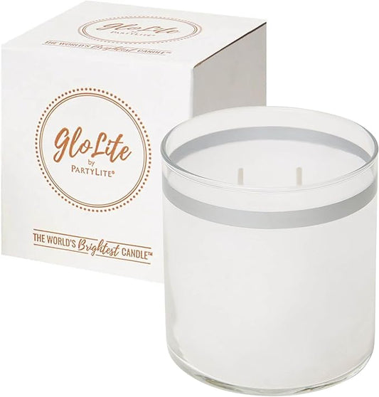 PartyLite GloLite Unscented, 2-Wick Jar Candle, 60 Hour Burn Time, World's Brightest Candle™ - Bloomnest