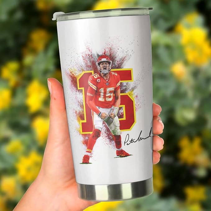 Patrick Mahomes II Tumbler - Go Big Or Go Mahomes - Coffee Tea Mug Insulated Tumbler With Lid - Birthday, Thanksgiving, Christmas Day Gifts For Football Fans - 20 Oz| Stainless Steel Mug - Bloomnest