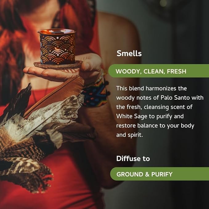 Palo Santo & White Sage Smokeless Incense Bricks Refill | 3 x 9 Bricks | Aromatherapy | Smudging | Made with Essential Oils | Natural Air fresheners for Home | Spiritual Meditation Accessories