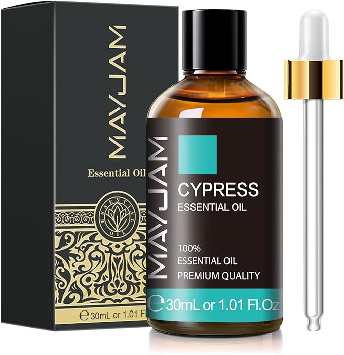 MAYJAM Cypress Essential Oil, 1.01fl.oz Cypress Oil with Glass Dropper, Ideal for Bedroom Living Room Office Use(30ml) - Bloomnest