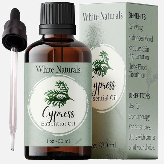 Cypress Essential Oil, 100% Pure & Natural Therapeutic Grade Essential Oil for Aromatherapy Diffusers, Undiluted for Healthy Skin & Hair Growth, Ideal for Bedroom, Living Room, Office 1oz - Bloomnest