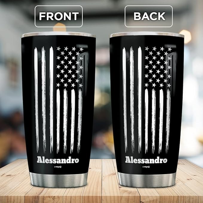 winorax American Flag Tumbler 20oz 30oz Double Wall Vacuum Stainless Steel Insulated Tumblers Coffee Travel Mug Cup With Lid USA Birthday 4th of July Cups For Men Women Custom Name - Bloomnest