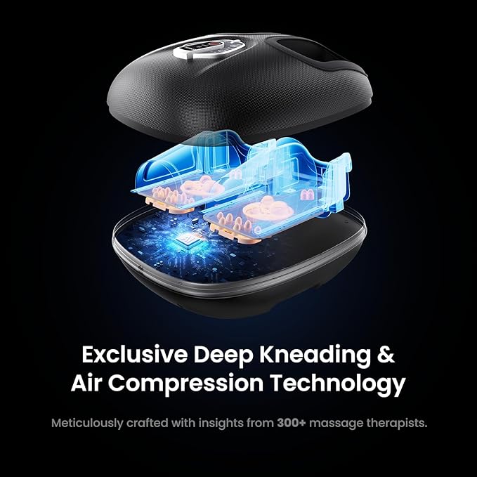 RENPHO Foot Massager Machine with Heat [2026 Upgraded], Shiatsu Foot Massager for Plantar Fasciitis, Foot Massager Machine for Women, Wireless Control, 2026 New Upgraded, BK