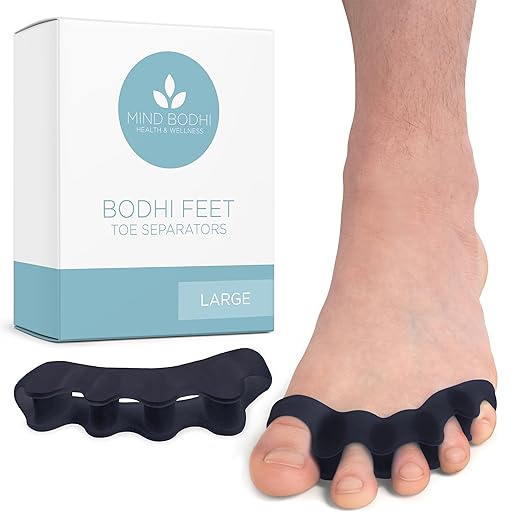 Mind Bodhi Toe Separators/Toe Spacers - For Men and Women - Large Size – Black - Bloomnest