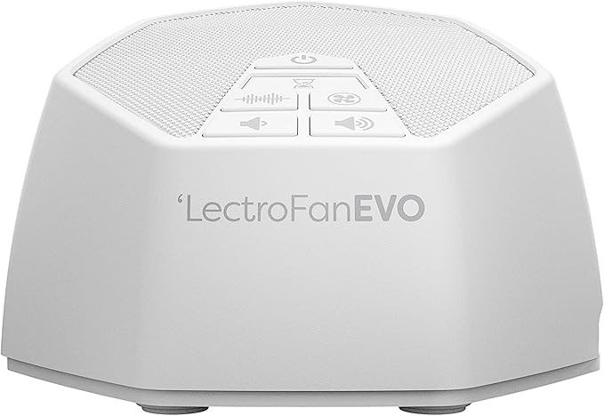 Adaptive Sound Technologies LectroFan EVO White Noise Machine - Compact Sleep Sound Machine for Bedroom, Travel, Study & More - 22 Non-Looping Fan, White & Ocean Noise Variations - White - Bloomnest