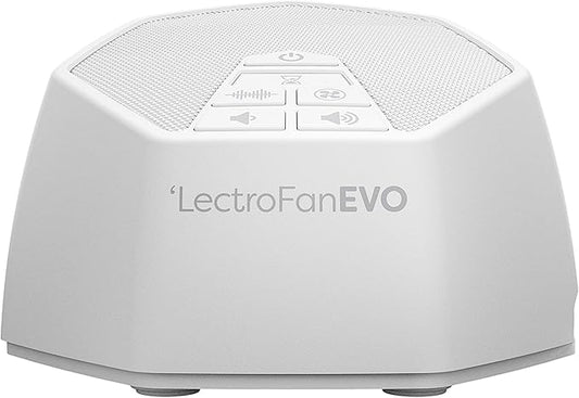 Adaptive Sound Technologies LectroFan EVO White Noise Machine - Compact Sleep Sound Machine for Bedroom, Travel, Study & More - 22 Non-Looping Fan, White & Ocean Noise Variations - White - Bloomnest