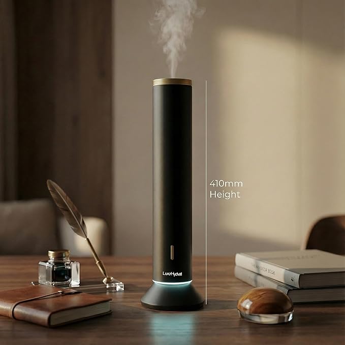 New Upgraded Waterless Scent Oil Nebulizer – Smart App & Remote Control, Covers Up to 4000 Sq Ft, Quiet Aroma Diffuser for Home, Hotel & Office, Up to 20H Runtime, 360° Light & Timer (Black, 1500) - Bloomnest