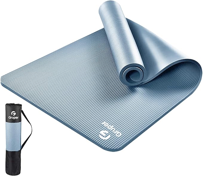 Yoga Mat Non Slip NBR Thick Yoga Mat, 72"L x 32"/24"W x 0.6"/0.4"TH (185cm x 80cm/61cm x 15mm/10mm), Anti-Tear Exercise Mat with Carrying Strap and Bag, Workout Mats for Yoga, Pilates, Floor Exercises - Bloomnest