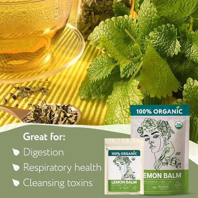 Super Value Pack 5 LB - Organic Lemon Balm Tea - Melissa Officinalis - Improve Sleep, Support Digestion, Lower Stress Levels - Bloomnest