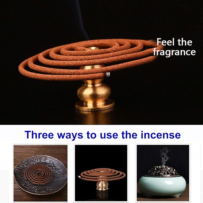 Sandalwood Coils Incense Natural 48 Pieces for Incense Holder Burner Home Decor Indoor Aroma 4 Hours - Bloomnest