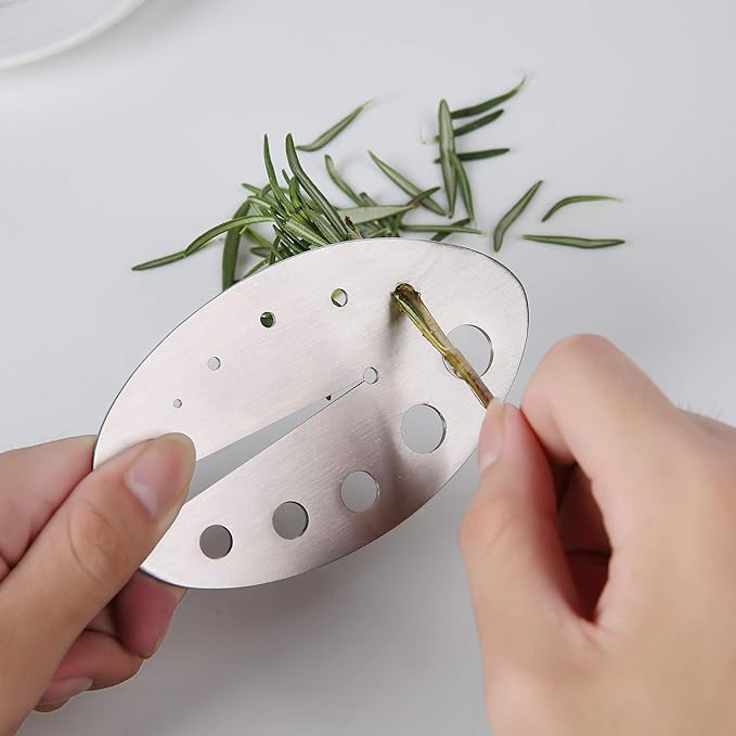 Herb Stripper Tool, Stainless Steel Herb Leaf Zipper for Kale, Chard, Collard Greens, Rosemary and Thyme - Bloomnest