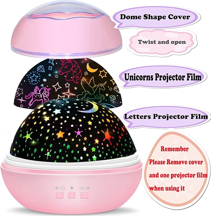 MINGKIDS Christmas Stocking Stuffers for Toddler Girls,Unicorn Gifts Age 6-8,Unicorns and Starry Night Light Projector for Kids, Birthday Gift for 3-10 Year Olds Girls - Bloomnest