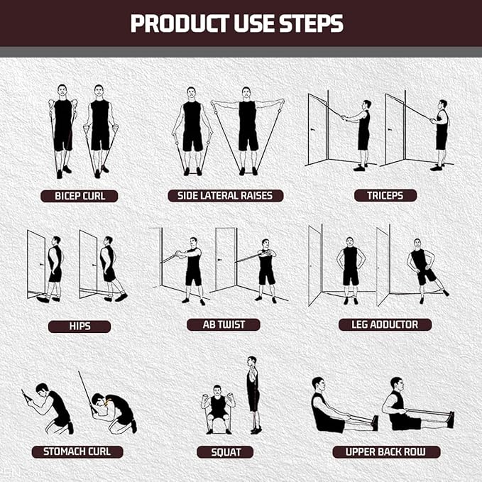 VEICK Resistance Bands, Exercise Bands, Workout Bands, Resistance Bands for Working Out with Handles for Men and Women, Exercising Bands for Fitness Weights Work Out at Home - Bloomnest