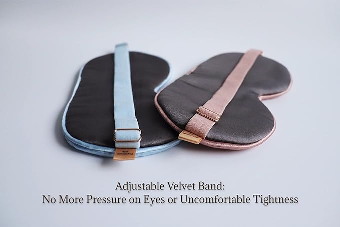 Premium 25 Momme Mulberry Silk Eye Mask for Sleeping (Frosty Blue) - Bloomnest