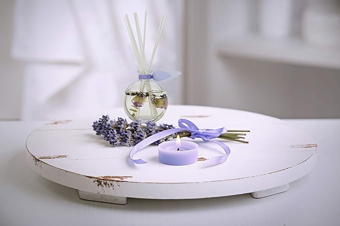 LOVSPA Reed Diffuser Set, Spa Lavender Scented Oil Diffuser with Sticks, Home Fragrance Accessories for Bathroom Shelf Decor, Aroma Diffusers for Home or Office Desk, USA Made