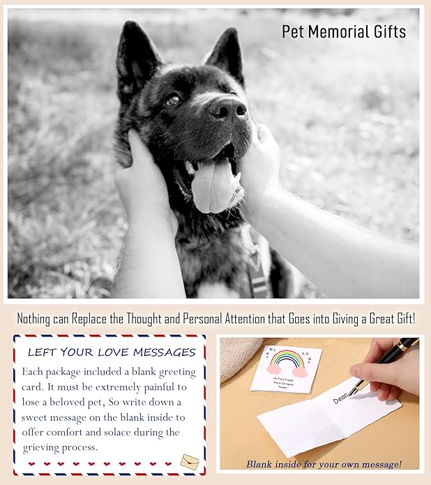 TONY & SANDY Dog Memorial Gifts, Pet Sympathy Rainbow Bridge Pet Memorial Bracelet for Men Women Girls Who Loss of Beloved Dog Cat - Bloomnest