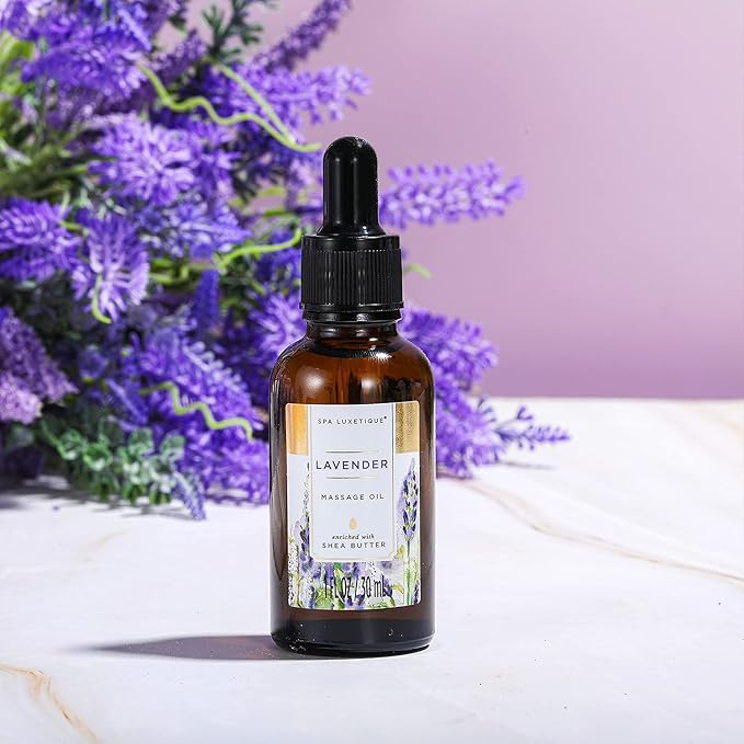 Spa Gift Basket, Spa Luxetique Lavender Spa Kit for Women - 12 Pcs Lavender Scented Spa Gift Set, Home Spa Set with Essential Oil, Bubble Bath, Bath Salts, Body Scrub, Valentine Day Gifts for Women