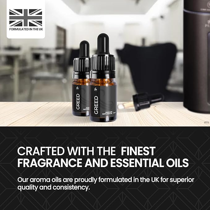 Greed Diffuser Oil | Perfume Diffuser Oil Refill | 10ml Oil Diffuser Essential Oils | Versatile and Mess-Free | Long-Lasting Essential Oils for Humidifiers for Spa, Home, and Office by Perfa - Bloomnest