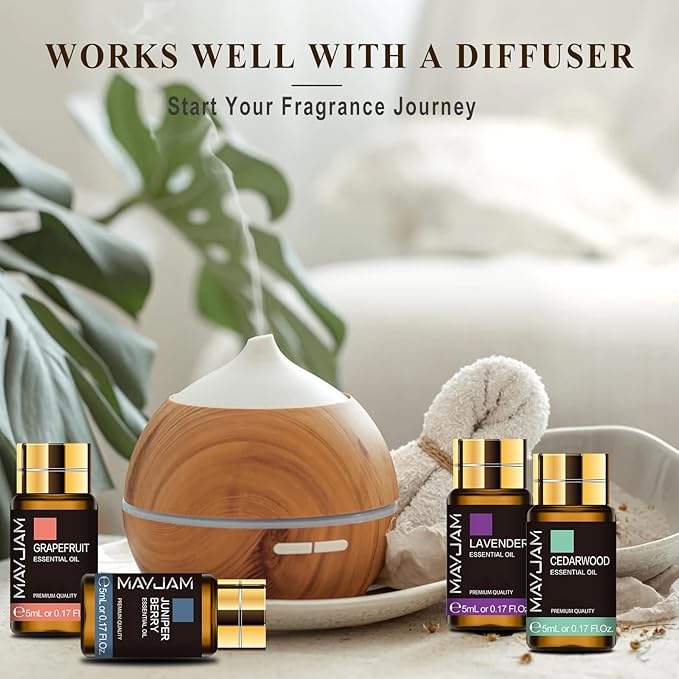 MAYJAM 20x5ML Essential Oil Gift Set, Pure Essential Oils for Diffusers for Home, Long Lasting Scented Oil for Soap Candle Making - Bloomnest