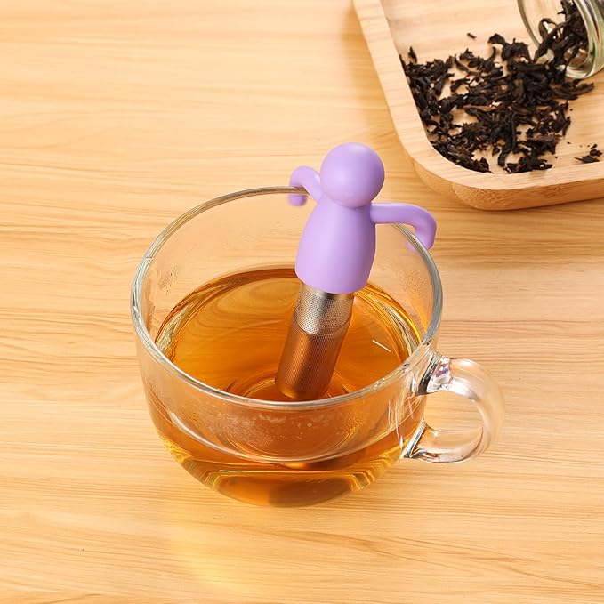 Leden Loose Leaf Tea Steeper Cute Tea Infuser for Girl Kids Extra Fine Mesh Tea Ball Stainless Steel Tea Filter for Cup Mug Pot Purple - Bloomnest