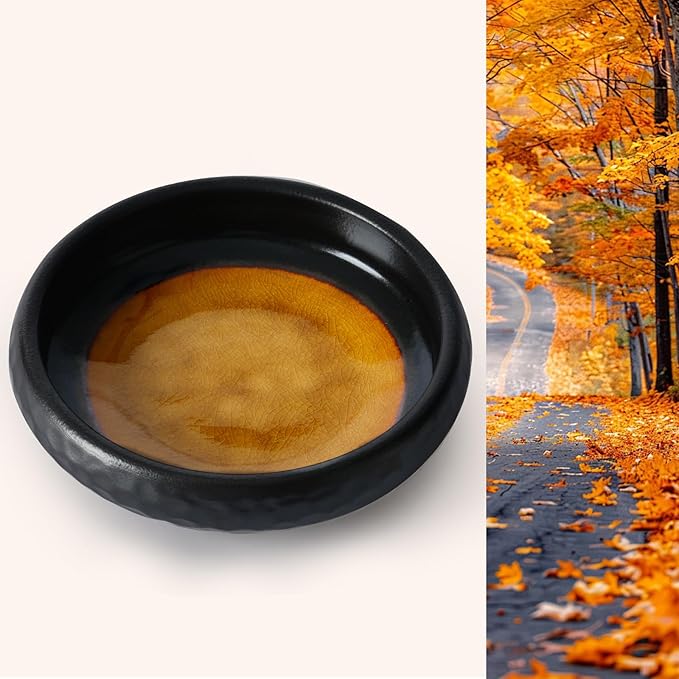 Ceramic Incense Burner,Handmade Incense Stick Incense Burner Reflux Burner,Sage, Coil Incense, Ash Catcher, Smudge Bowl for Yoga Meditation Room Décor,Crack Yellow - Bloomnest