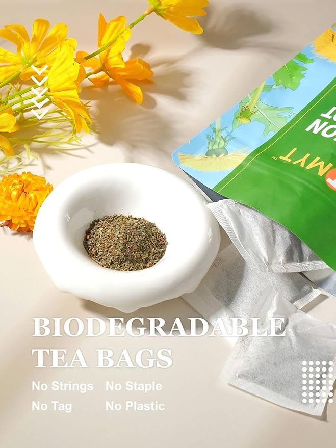 HYNTMYT Dandelion Leaf & Root Tea, Natural Roasted Dandelion Root, Mild & Earthy Taste, Caffeine Free, 120 Count - Bloomnest