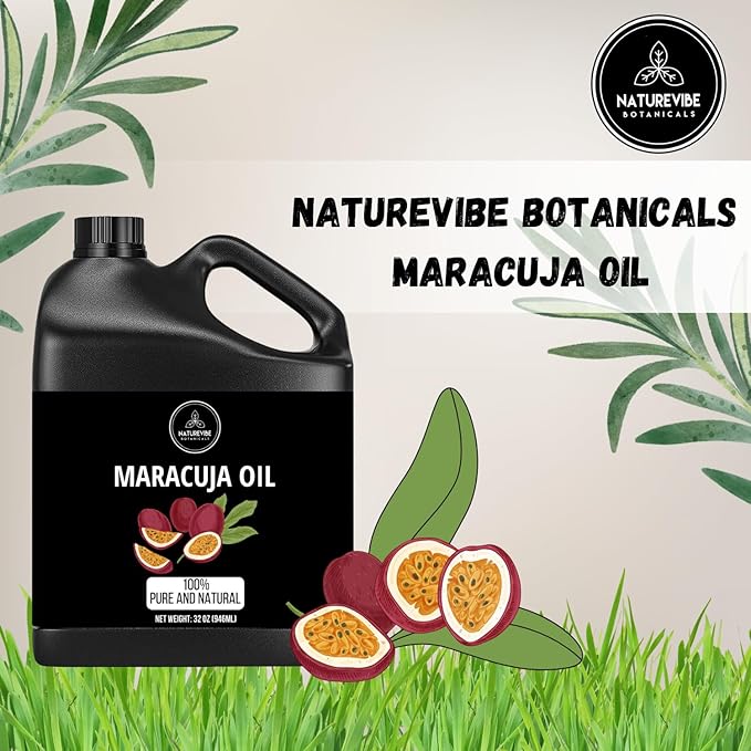 Naturevibe Botanicals Maracuja Oil 32 Ounces | 100% Pure and Natural | Great for Skin Care and Hair Care - Bloomnest