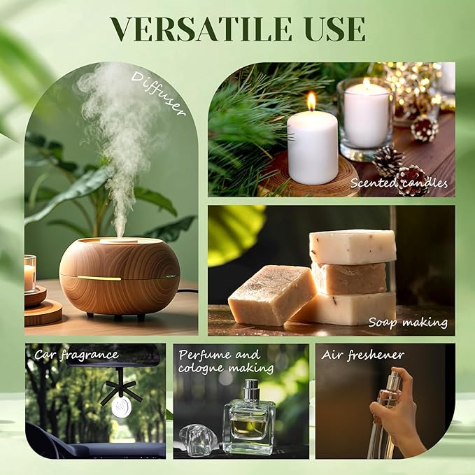 Fragrance Oils Set, Essential Oils for Diffuser for Home, Candle Sopa Making - Enchanted Forest, Willow and Ivy, Clover and Aloe, Fresh Bamboo, Scented Oil Gift Set - Bloomnest