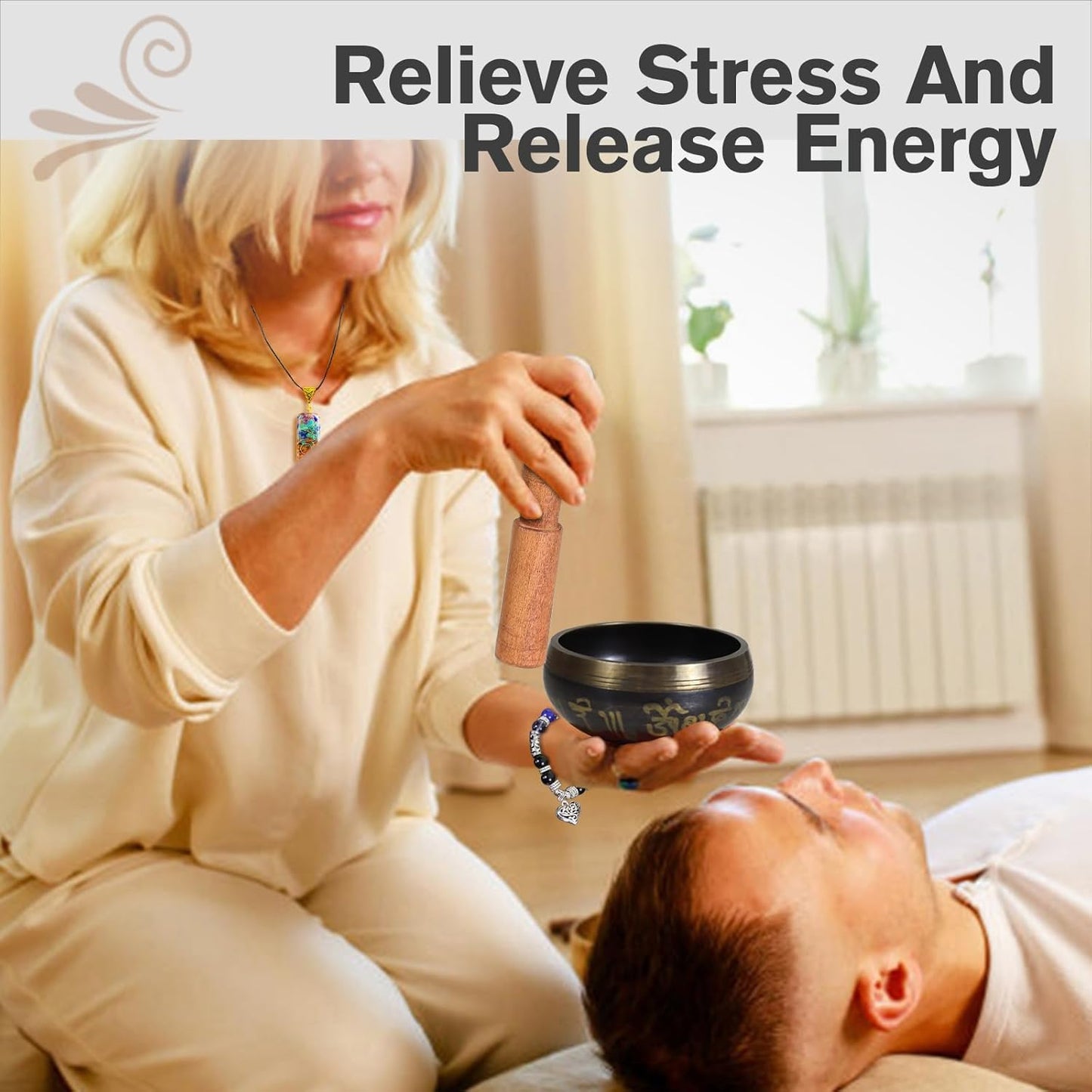 Tibetan Singing Bowl Set (16Pcs) - Pure Sound - 3.5 inch Brass Material - 100% Handmade - for Sound Healing, Chakra Balancing, Meditation, Mindfulness, Stress Relief Tools, Unique Spiritual Gifts