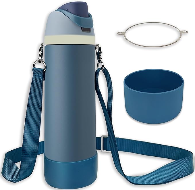 Silicone Boot Set for Owala Water Bottle 24 oz, 32 oz, 40 oz - Includes Non-Slip Sleeve, Shoulder Strap & Handle Strap, Perfect Owala Accessories, Fits Owala Tumbler, Owala FreeSip, Candy Coated SITKOL