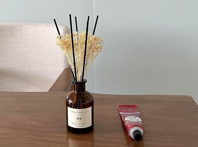 WEALD TRIBE Reed Diffuser Set for Bathroom Air Fresheners, Oil Diffuser Sticks | White Jasmine Scent 4.0 fl oz Home Fragrance with Sticks Defusers | House Bedroom Office Shelf Decor - Bloomnest