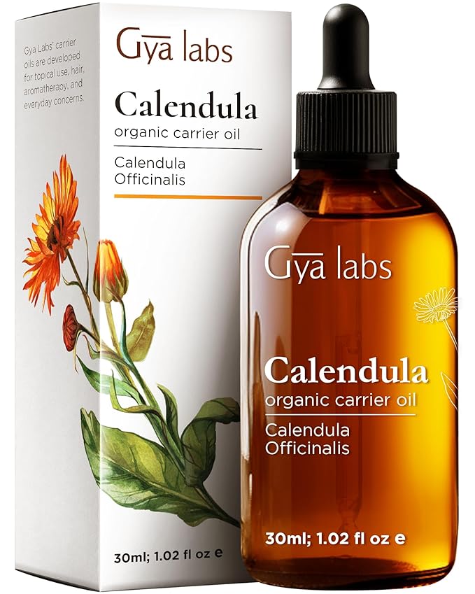 Gya Labs Calendula Carrier Oil - 1 Fl Oz - for Hair, Skin, Face, Scalp & Body Massage - Bloomnest