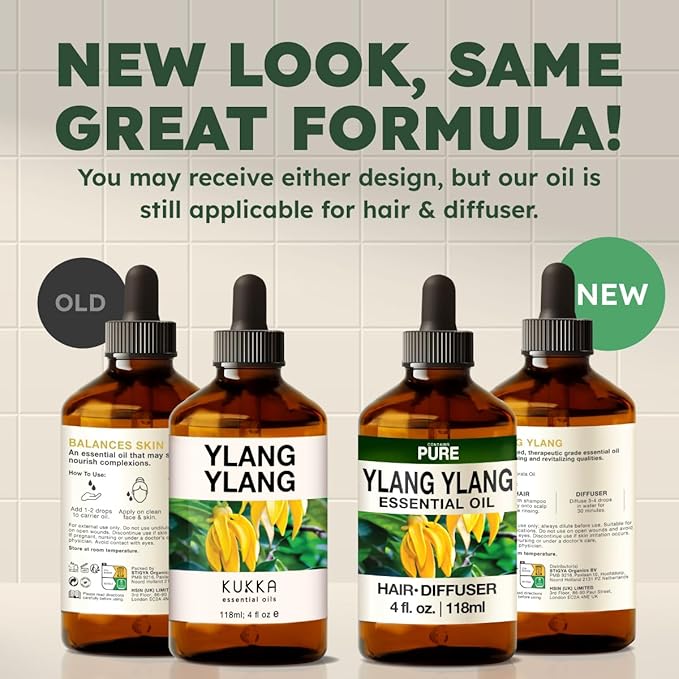 KUKKA Ylang-Ylang Essential Oils - 4 Fl Oz - for Hair, Skin, Diffuser, Aromatherapy & DIY Soap Making Scent - Bloomnest
