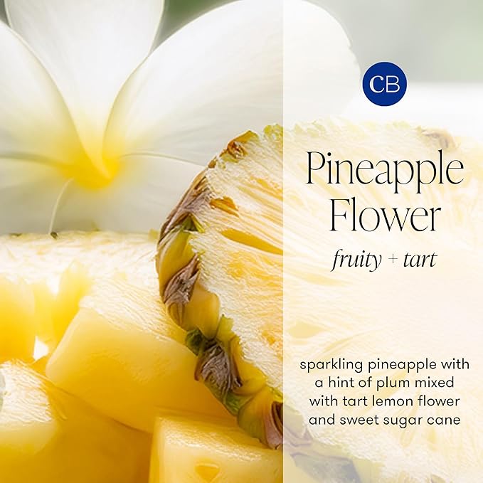 Capri Blue Pineapple Flower Reed Diffuser Set - Includes Reed Diffuser Sticks, Fragrance Oil, and Glass Bottle - Luxury Scented Room Fresheners - Cobalt Blue (8 fl oz) - Bloomnest