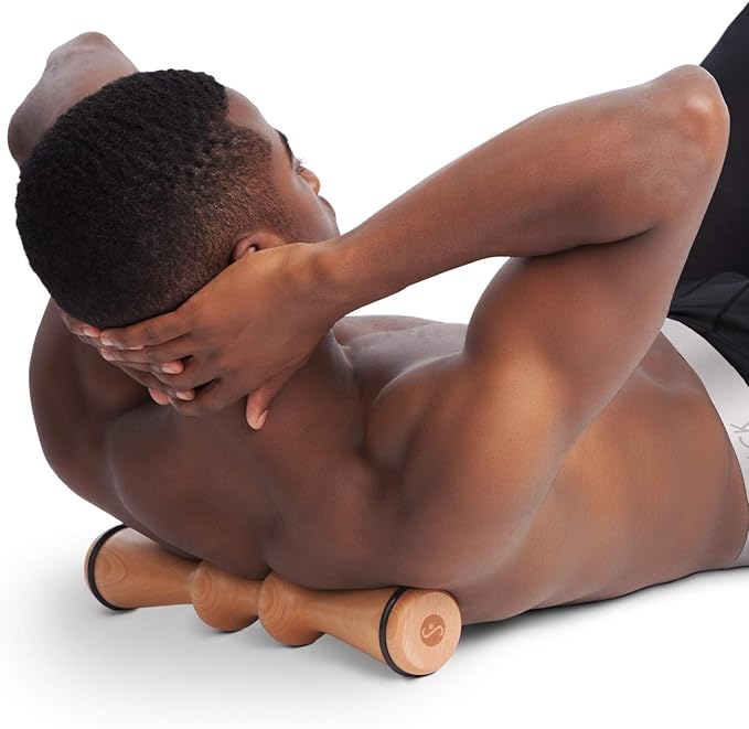 Body Back Wood Back Roller, Spine Stretcher & Aligner, Ma Roller, Back Cracker for Back Pain Relief and Muscle Recovery, Manual Back Massager, Wood Therapy Massage Tool (15 inch) - Bloomnest