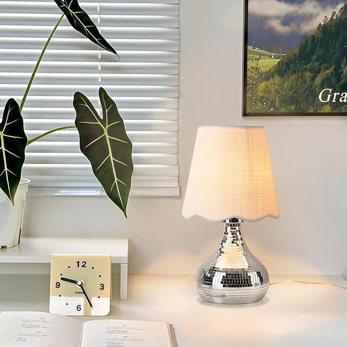 Disco Small Table Lamp for Bedroom, Funky Lamp Ball Lamps for Kitchen Counter, Mini Morden Table Lamps for Small Spaces, Small Funky Table Lamp for Nightstand Desk Lamp, Living Room - Bloomnest