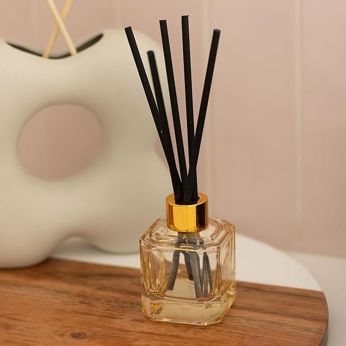 Paddywax Botanica Scented Oil Diffuser with Reeds in Reusable White Glass Bottle, Tubed Gift Box, Includes Diffuser Sticks, Long-Lasting Fragrance, Reusable & Upcyclable, Cotton & Teak, 2.8 fl oz PaddywaxCandles