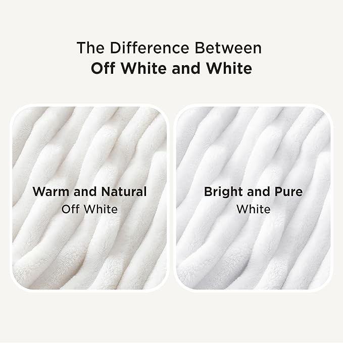Bedsure GentleSoft White Full Blanket for Bed - Cozy Soft Blankets for Women, Cute Large Throws for Girls, Bright White, 84x90 Inches - Bloomnest