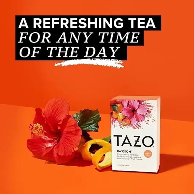 TAZO Tea Bags, Passion & Wild Sweet Orange Herbal Tea 20CT (2ea) (Variety Pack) - Bloomnest